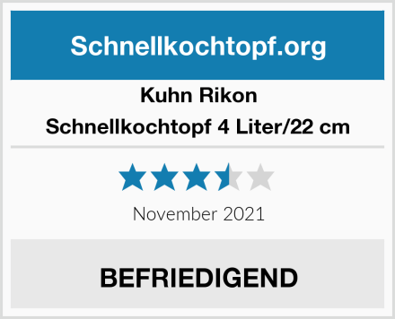 Kuhn Rikon Schnellkochtopf 4 Liter/22 cm Test