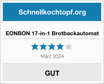  EONBON 17-in-1 Brotbackautomat Test