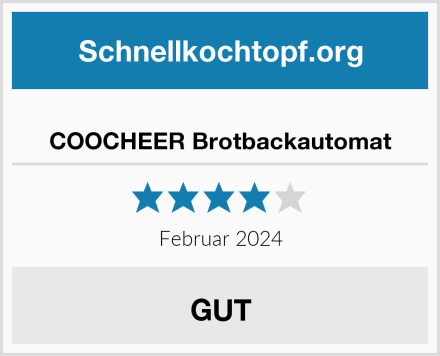  COOCHEER Brotbackautomat Test